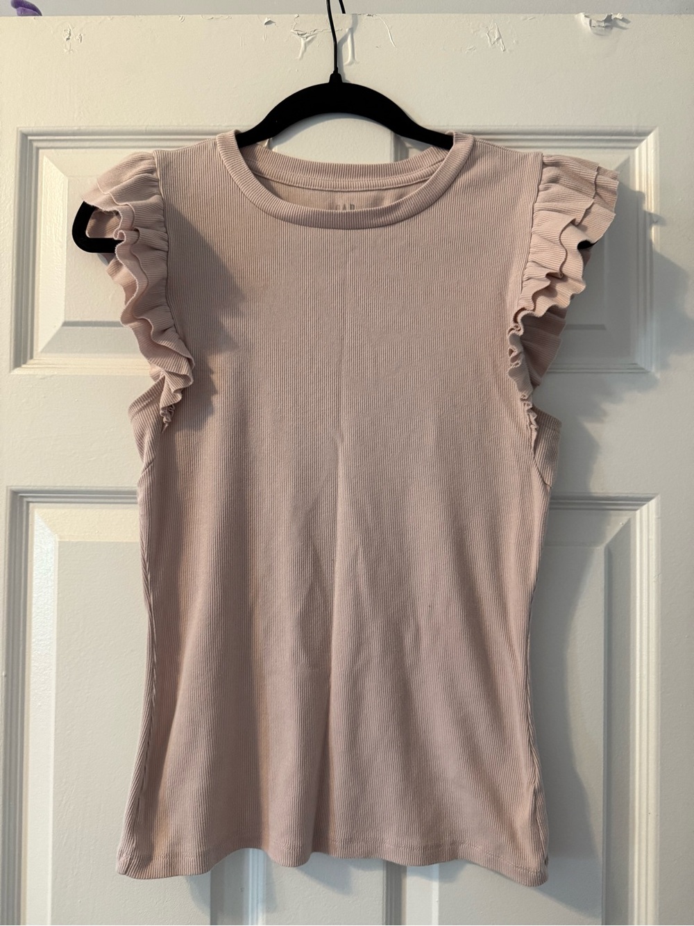 GAP Ruffle Sleeve Tank Top - Light Pink